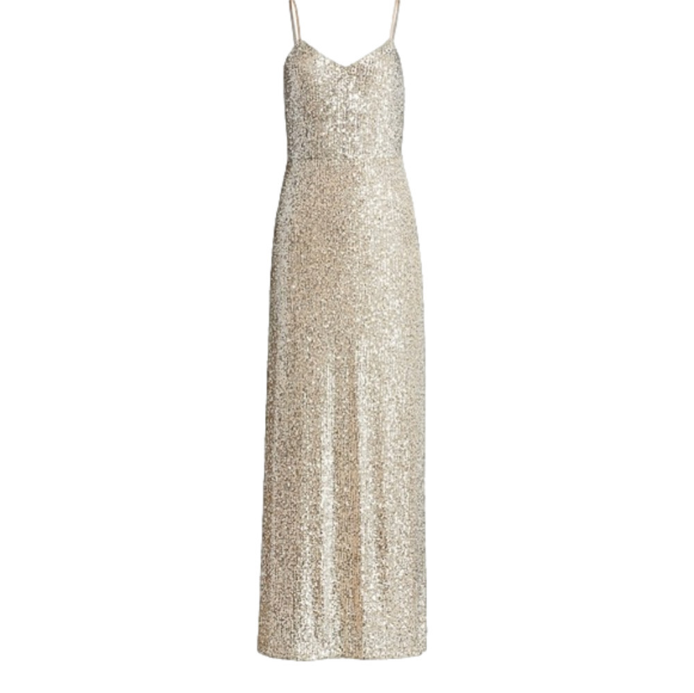 Ramy Brook Gold Sequin Maxi Dress - Picture 2 of 15